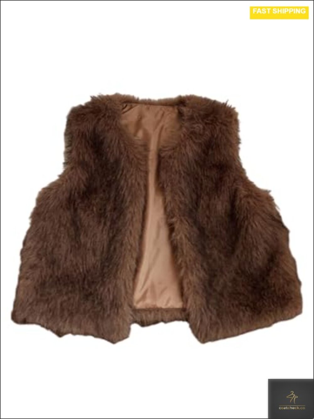 Faux Fur Vest Women's Fuzzy Sleeveless Jacket Outerwear V Neck